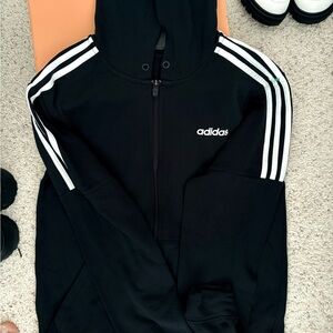 Adidas Black Zip-Up Hoodie
